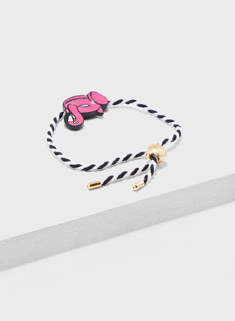 Les Nereides Flamingo Buoy Drawstring Bracelet