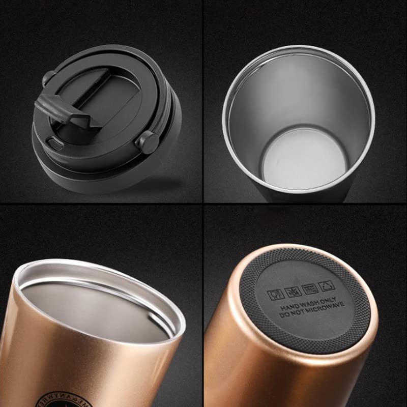 SKOFRI 188 Stainless Steel Double Wall Vacuum Insulated Travel Coffee Mug with HandlePortable Thermal CupWide Mouth Tumbler with Leak Proof Lid - Image 3