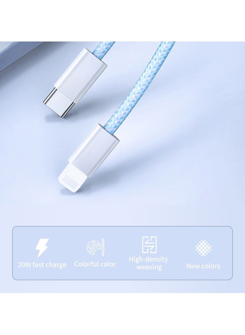 كبل بيانات الشحن السريع PD20w مجدول (ألوان عشوائية) - Image 2