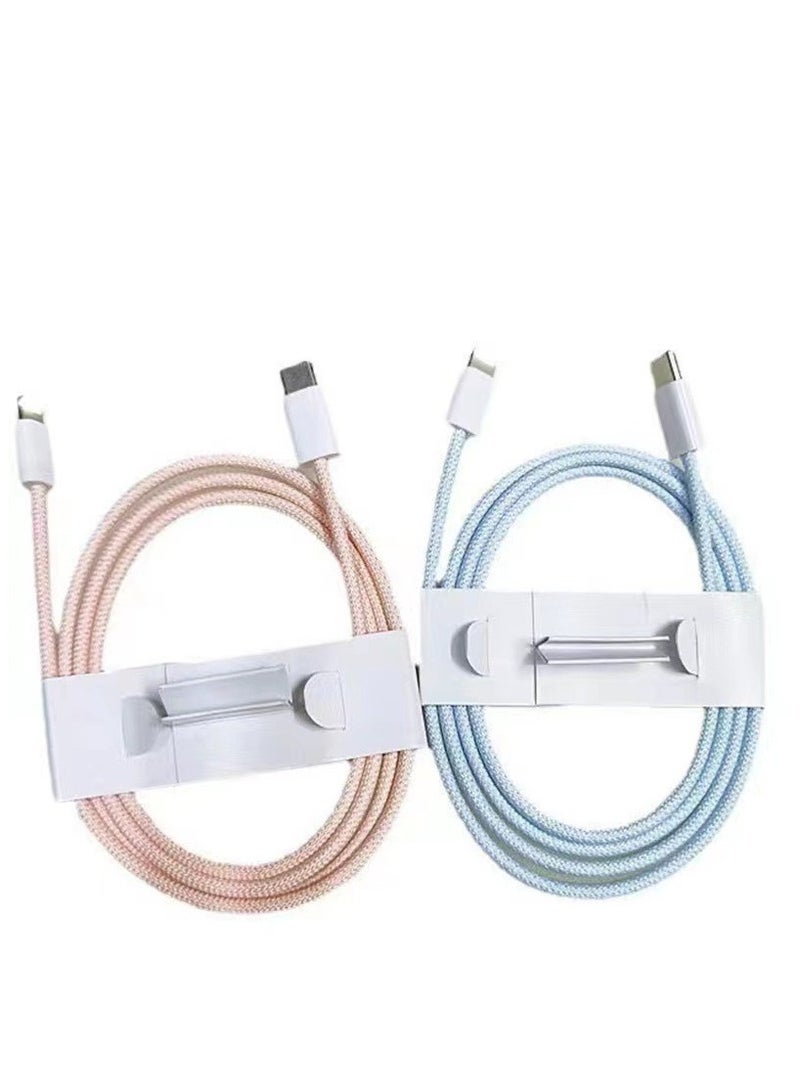 كبل بيانات الشحن السريع PD20w مجدول (ألوان عشوائية) - Image 1