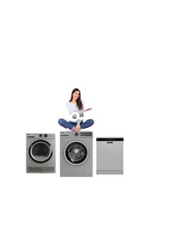 Ocean Ocean Front Load Washing Machine, 7 kg, 1000 RPM, 15 Programs, Country of Origin Turkey, Silver WFO1071WLS  - Image 4