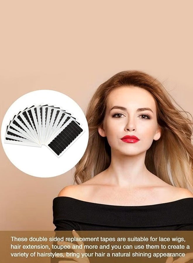 5 Sheets Lace Front Wig Tape Strips, Double Sided Waterproof Strong Adhesive Hair System Replacement Sticker, for Toupee Hairpiece and Hair Extension (blacke) - Image 4