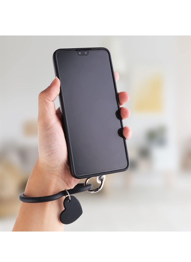 SYOSI - Heart Loop Phone Lanyard with Key Chain Holder, Versatile & Comfortable Smartphone Wrist Strap, Ideal for Outdoor Activities, Compatible with Most Smartphones, 4packs Back Patch Included - Image 1