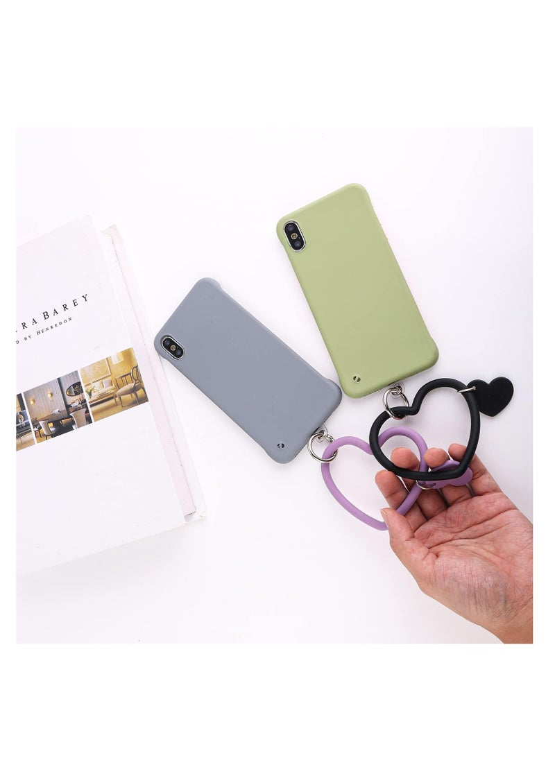 SYOSI - Heart Loop Phone Lanyard with Key Chain Holder, Versatile & Comfortable Smartphone Wrist Strap, Ideal for Outdoor Activities, Compatible with Most Smartphones, 4packs Back Patch Included - Image 1