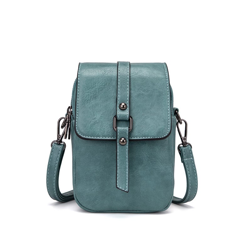 My Friday myfriday Vintage Crossbody Phone Bag for Women, Small Leather Shoulder Purse and Handbag with Tassel&Rivet Decoration - Image 1