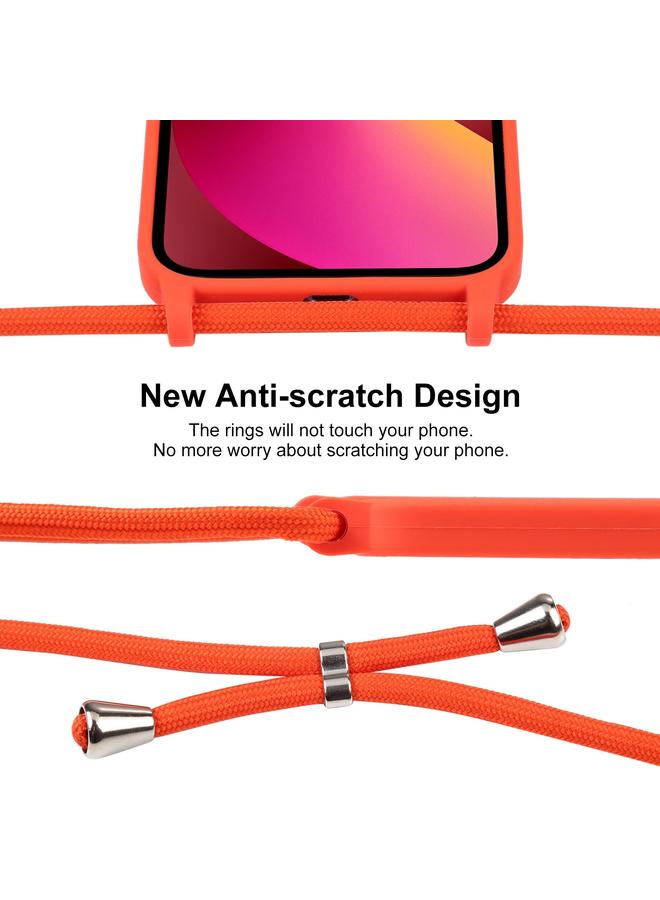 زبون جراب لهاتف iPhone 13 Crossbody مع حبل من السيليكون السائل - Image 3