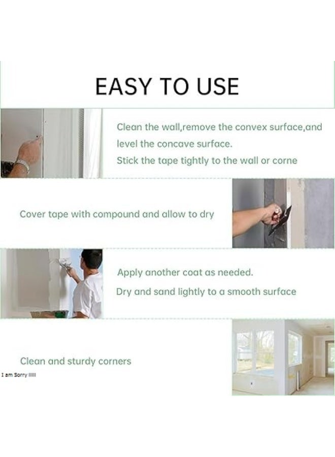 erorex 1.96 Inch Wide Self-Stick Drywall Tape, 132 Ft PVC Joint Compound Tape for Crack Repair - No Primer Needed, Instant Adhesion on Wood/Metal/Concrete (Professional Grade, 5cmx40m) - Image 3