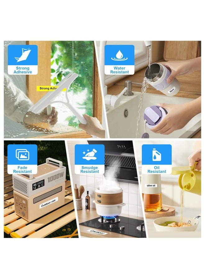 Label Orison مجموعة ألوان شريط الملصقات Dymo D1 المتوافقة 45013 45010 45016 45017 45018 45019 12 مم 1/2 بوصة لمدير الملصقات 160 280 210D 420P PnP 360D، 6 خراطيش - Image 4