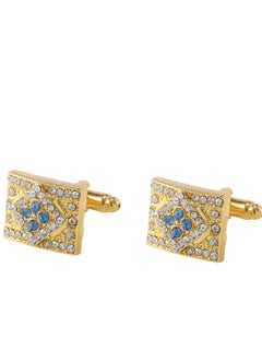 KUYING Crystal Cufflinks For Men Round Zirconia Cufflinks Business Cufflinks Jewelry  - Image 1