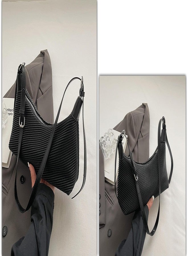 SIBY Texture Underarm Bags for Women's (Black) - Image 3