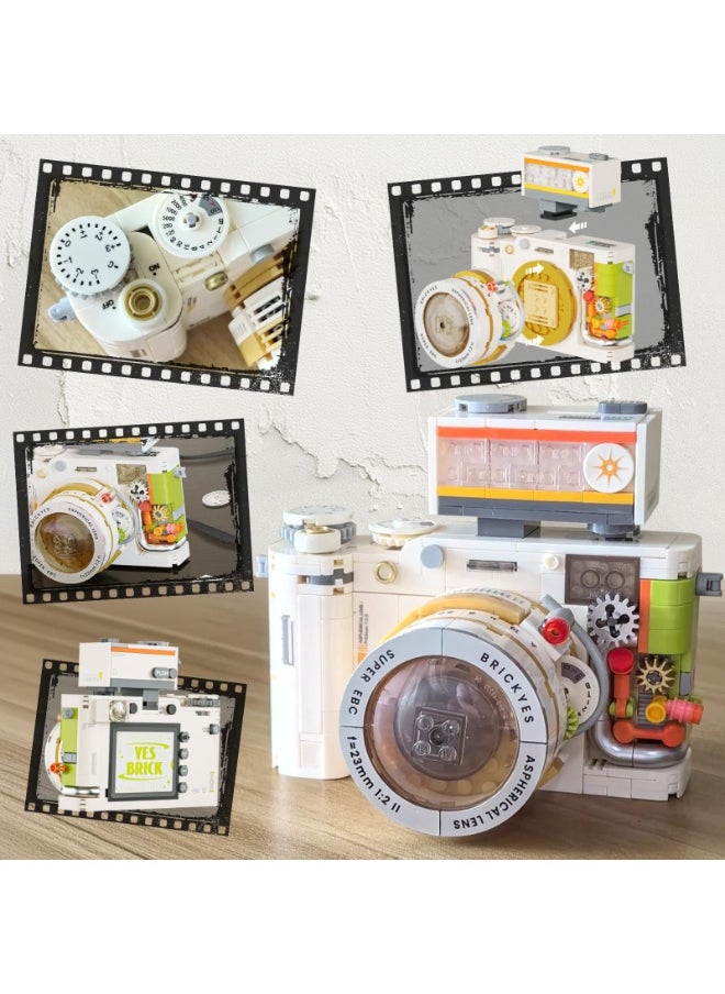 Retro Camera Building Block Set – Vintage Photography Model Kit, Creative Assembly Toy for Photography Lovers, Durable Mini Brick Construction, Ideal for Decoration & Gift Collection, Perfect for Christmas & New Year  - Image 1