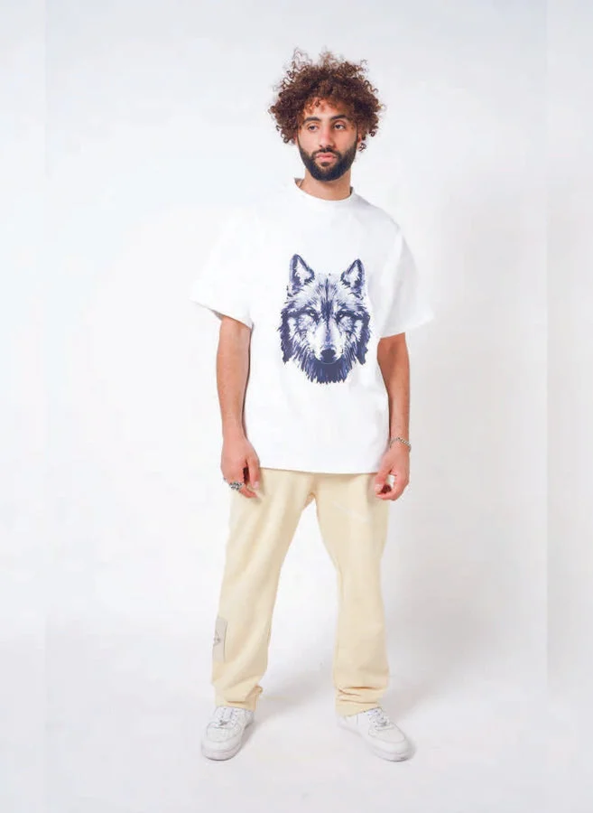 هاوس اوف سينمار Beige Pants With The Power Of Dreams Print
