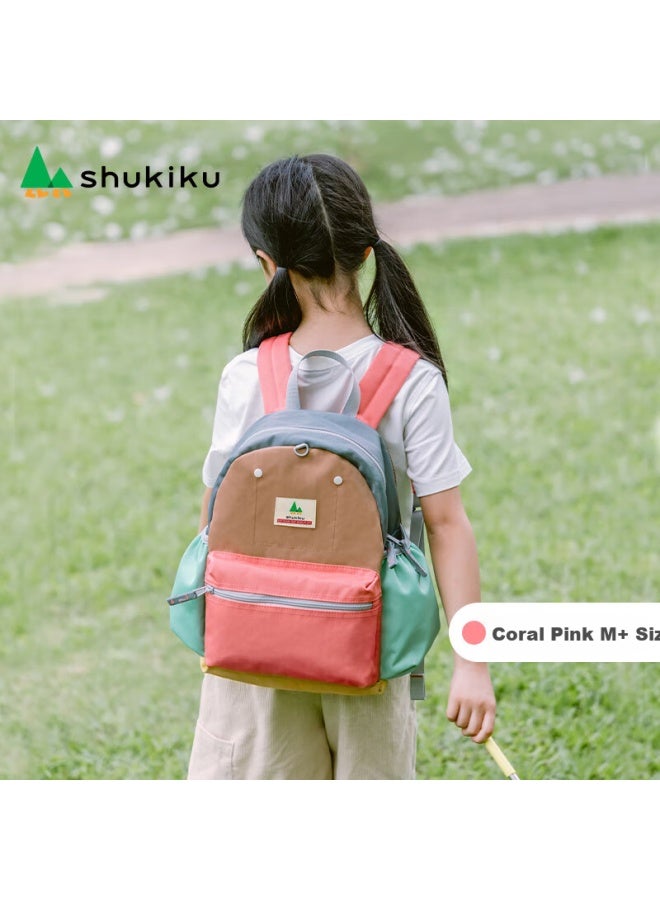 Shukiku حقيبة ظهر للأطفال، حقيبة مدرسية مقاومة للماء لطلاب الصف الأول إلى الثالث، حقيبة كتف مزدوجة خفيفة الوزن للغاية وقابلة للتنفس، اللون برتقالي أحمر، المقاس M+ S-2143 - Image 3