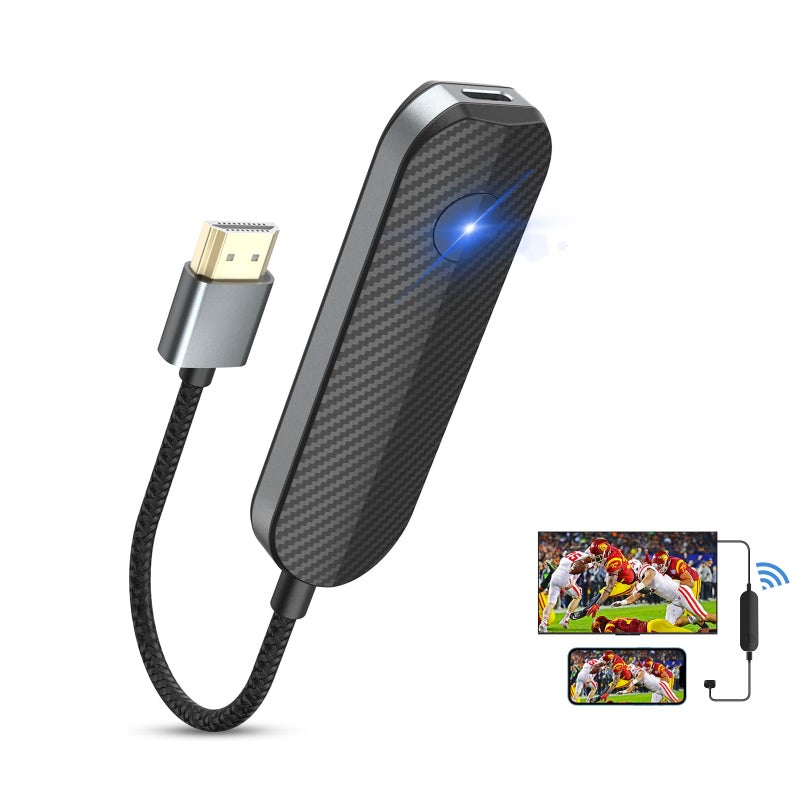JUCONU 4K 1080P Wireless HDMI Display Adapter, WiFi Streaming Movies, Shows Receiver for i-Phone, i-Pad, Android, Tablet, Laptop, Window to HDTV/Monitor/Projector, Compatible Miracast, Air Play, DLNA - Image 1