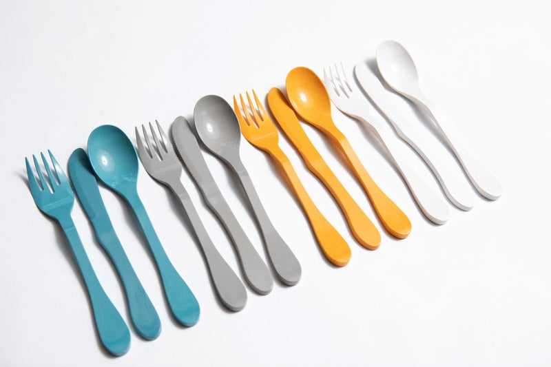 KNORK Eco 12 Piece (Fork  Knife  Spoon) Plant Based Bamboo Cutlery Reusable Flatware Set - Image 3
