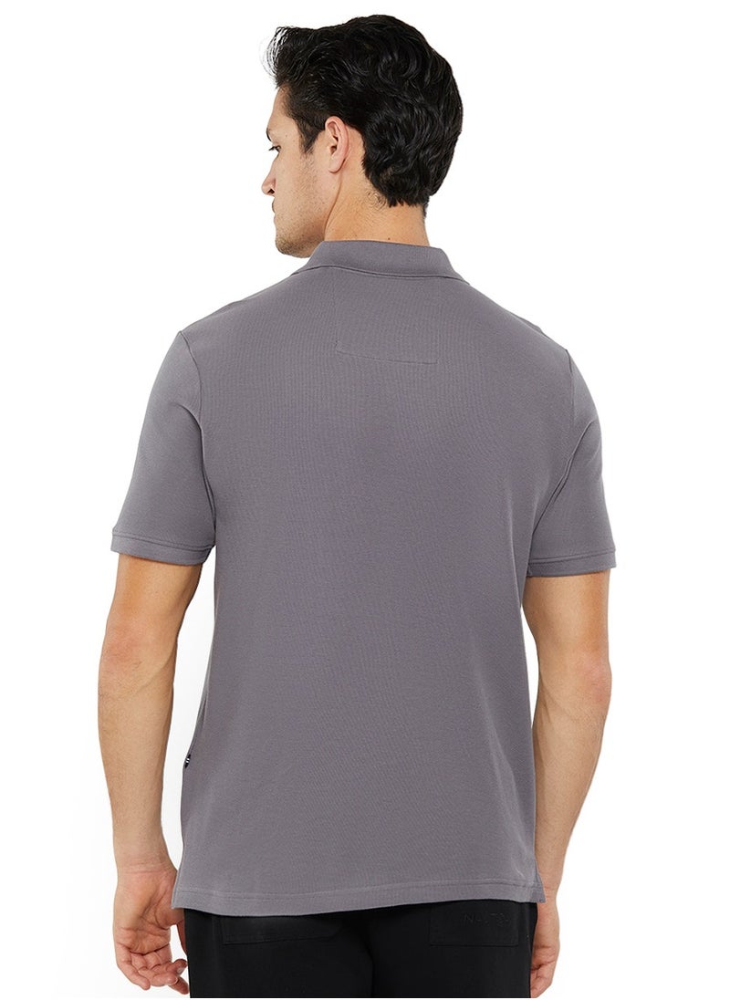 Men's Grey Short Sleeve Polo Shirt, Stylish Lightweight Summer Style - pzsku/Z792FC232A3998F204C75Z/45/1741778411/01b9b92a-ef9a-424c-a53e-855236390323