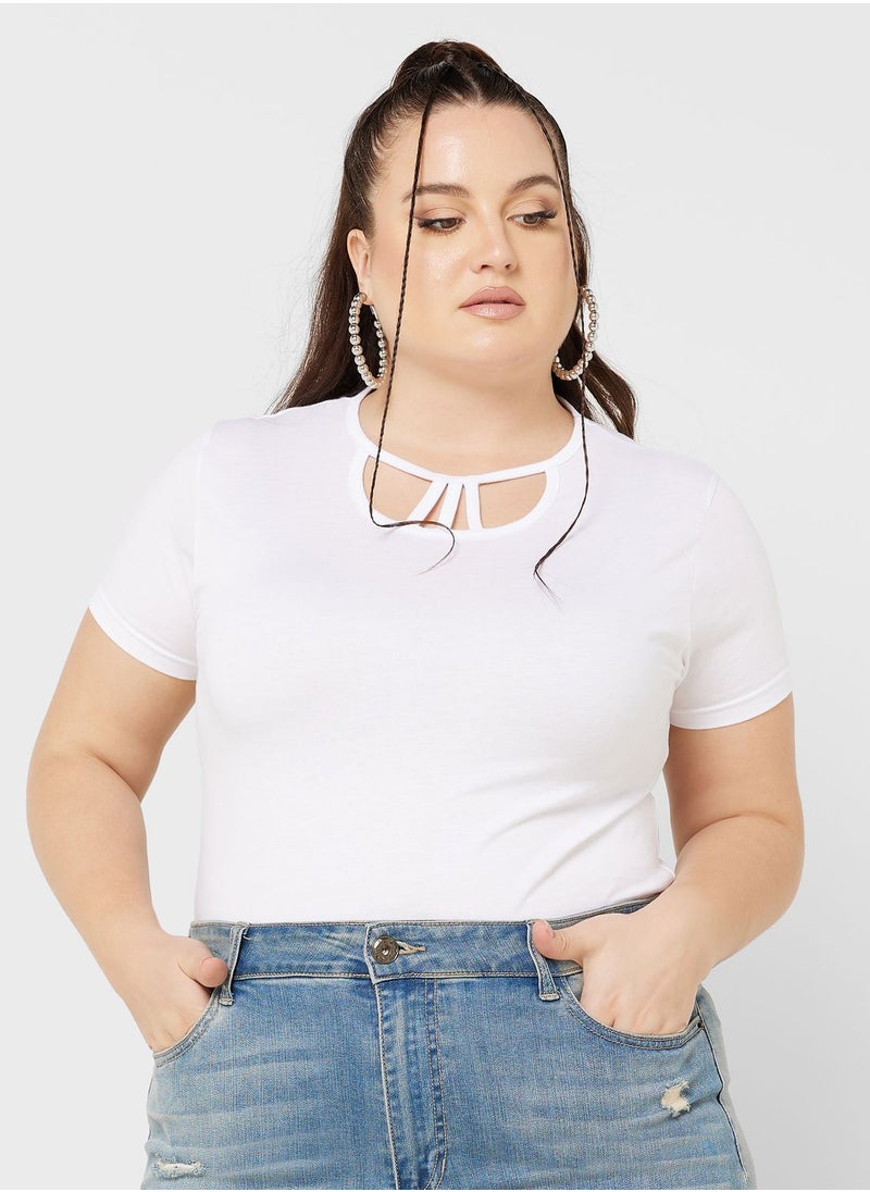 Ginger Plus - Cut Out Front Tee - Image 1