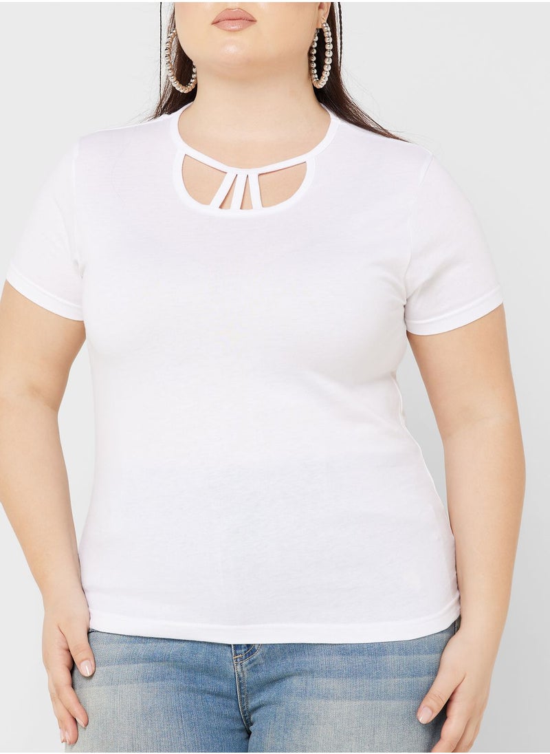 Ginger Plus - Cut Out Front Tee - Image 1