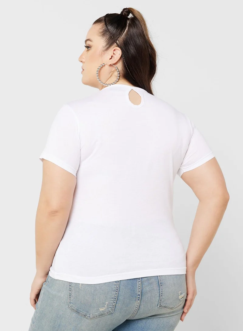 Ginger Plus Cut Out Front Tee
