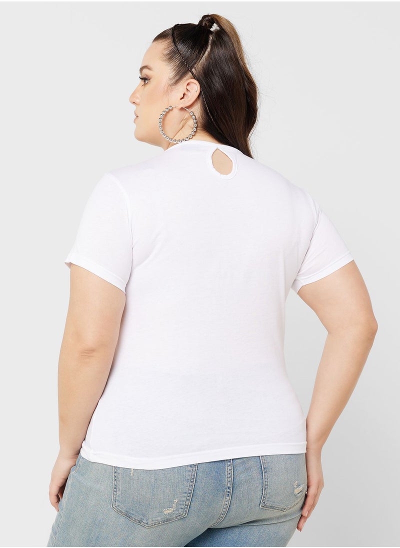 Ginger Plus - Cut Out Front Tee - Image 1