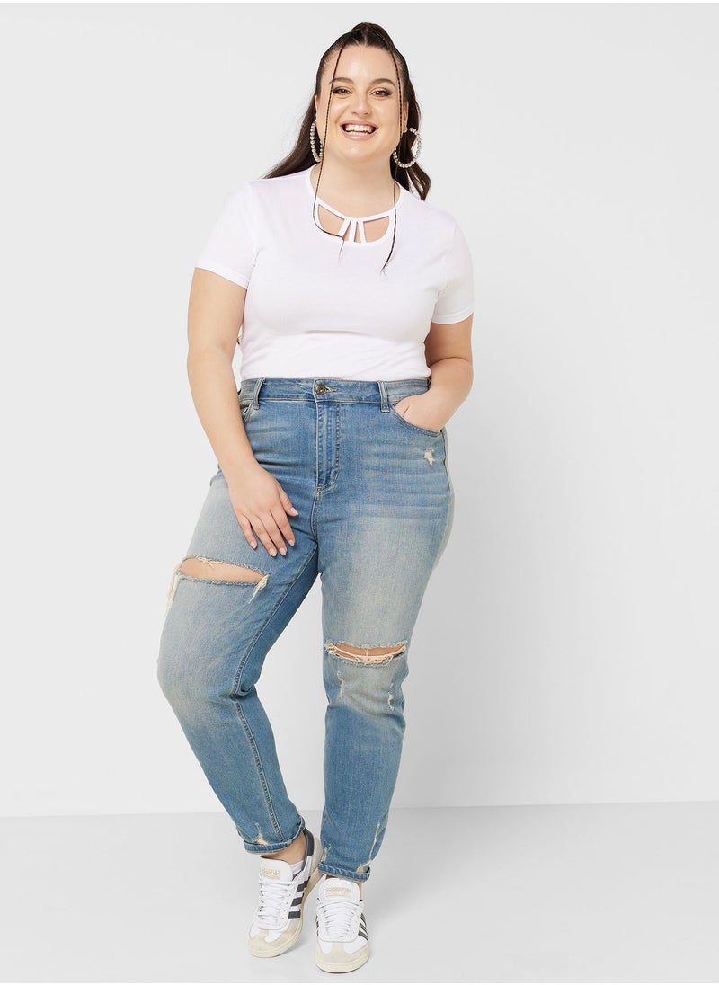 Ginger Plus - Cut Out Front Tee - Image 1