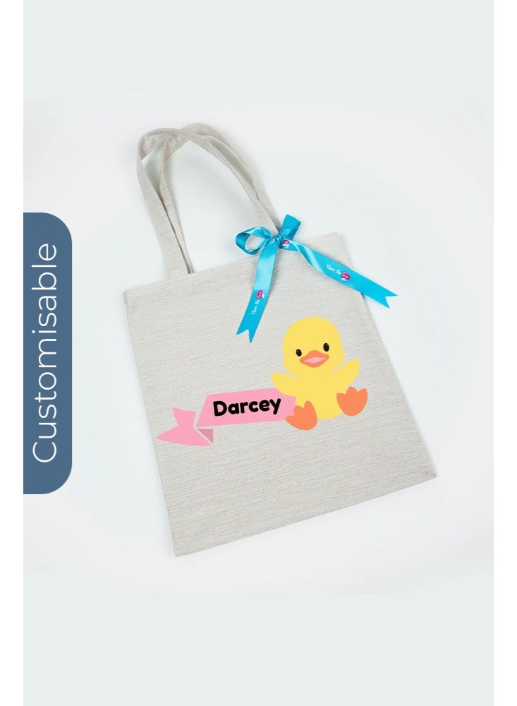 Share the Love Easter Duckling Tote Bag - Personalised Shopping & Everyday Carry Bag - Image 1