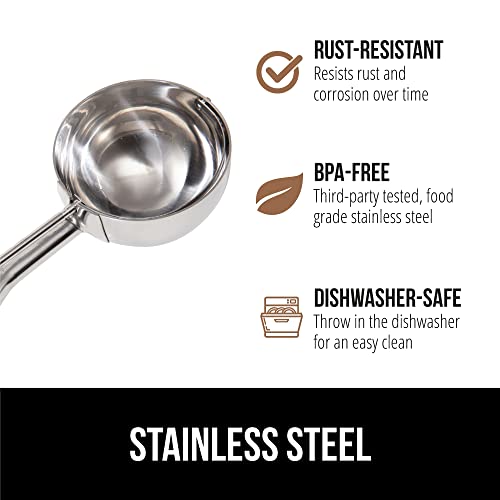 GORILLA GRIP Stainless Steel Cookie Scoop, 2 TBSP, Multipurpose Melon Baller Meatball Scoops, Even Portions, Easy Food Release, Holiday Baking Essentials, BPA-Free Kitchen Tool, Scooper Size 40, Black - Image 4