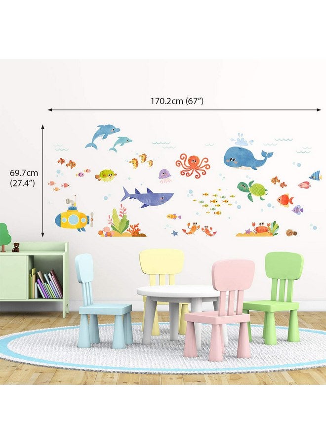 ديكو وال ملصقات حائط للأطفال من DECOWALL DS8-1611 Sea Adventure ملصقات حائط قابلة للإزالة وقابلة للتقشير واللصق لديكور غرفة نوم الأطفال وغرفة المعيشة - Image 3