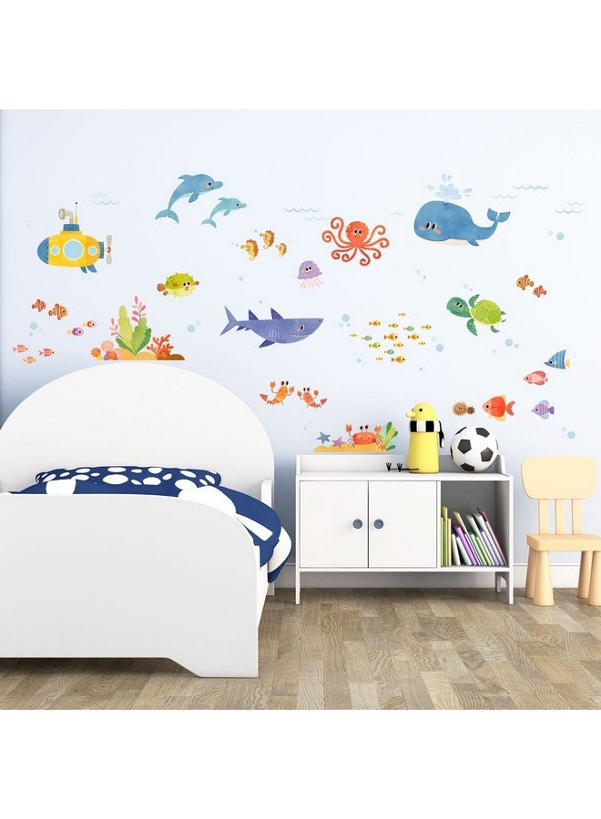 ديكو وال ملصقات حائط للأطفال من DECOWALL DS8-1611 Sea Adventure ملصقات حائط قابلة للإزالة وقابلة للتقشير واللصق لديكور غرفة نوم الأطفال وغرفة المعيشة - Image 2