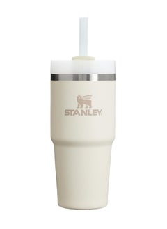 Stanley Quencher H2.0 FlowState Stainless Steel Vacuum Insulated Tumbler with Lid and Straw for Water, Iced Tea or Coffee, Smoothie and More, Cream 2.0, 14oz