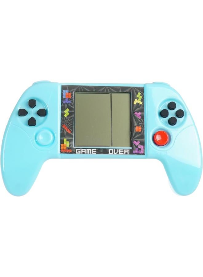 Retro Handheld Game Console, Turquoise Blue LCD Gaming Device, Classic Block Puzzle Design, Portable Electronic Game Player - Image 1