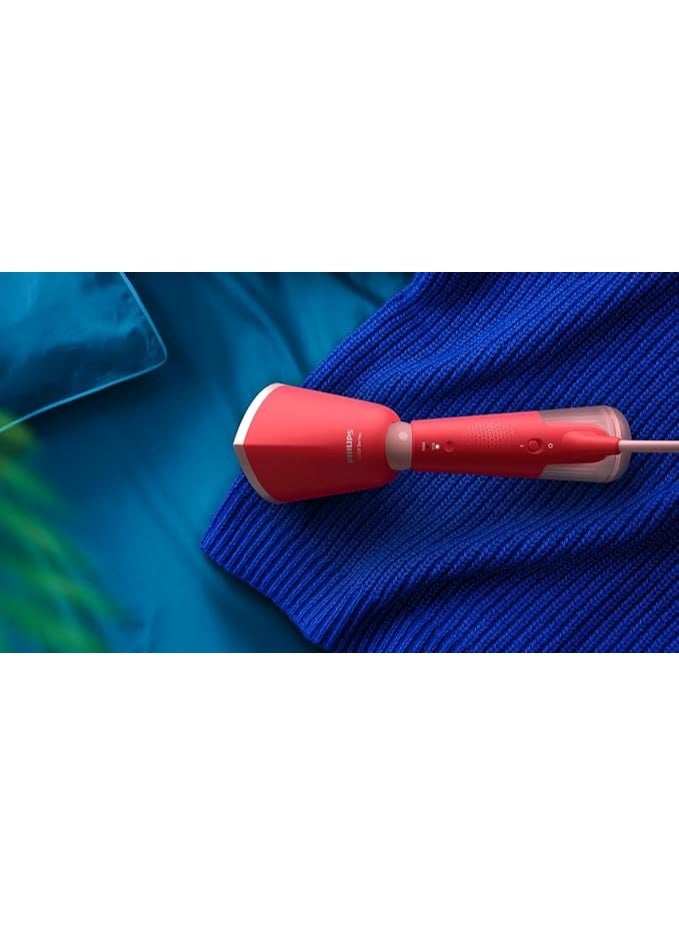 فيليبس Philips 5000 Series Handheld Steamer – Sleek design, Adjustable Head, Quick Heat-up, Eco & Max Settings, Safe For Delicate Fabrics, Steams Vertically And Horizontally, Orange Red (STH5020/40) 120 ml 1400 W STH5020/40 red - Image 2