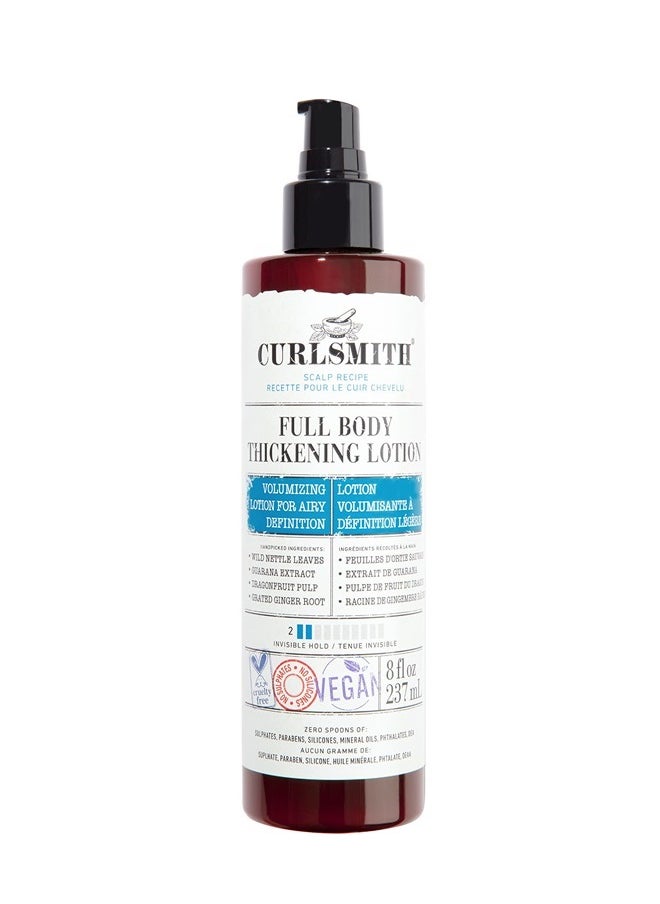 CURLSMITH Full Body Thickening Lotion - Instant Volume for All Hair and Curl Types, Vegan (237ml/8 fl oz)  - Image 1