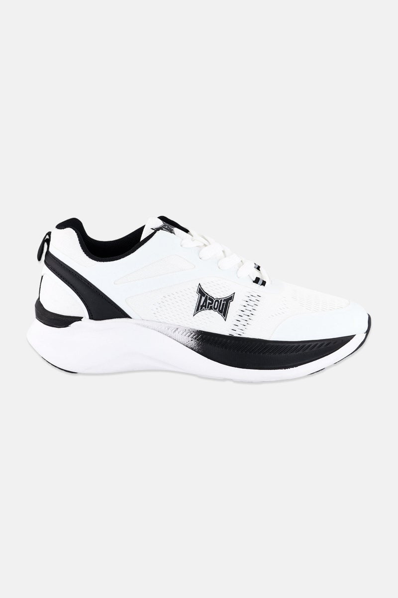 TapouT Men Lace Up Brand Logo Training Shoes, White - Image 4