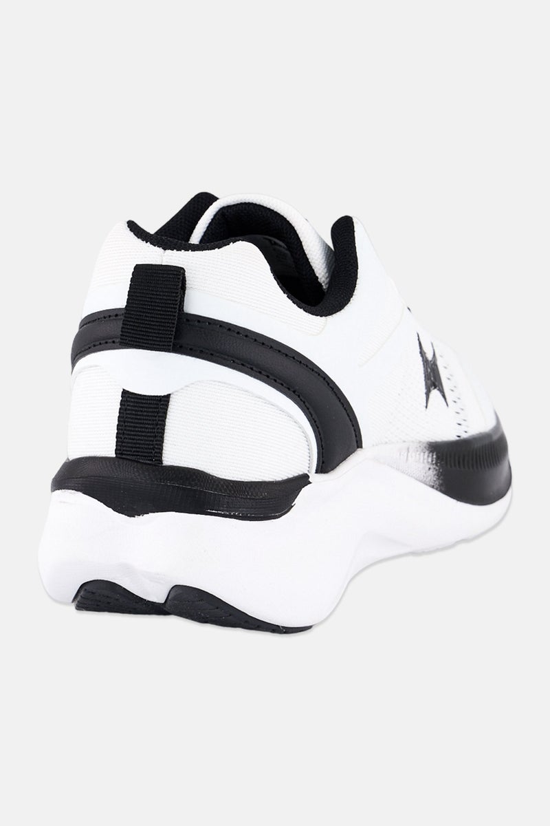 TapouT Men Lace Up Brand Logo Training Shoes, White - Image 3