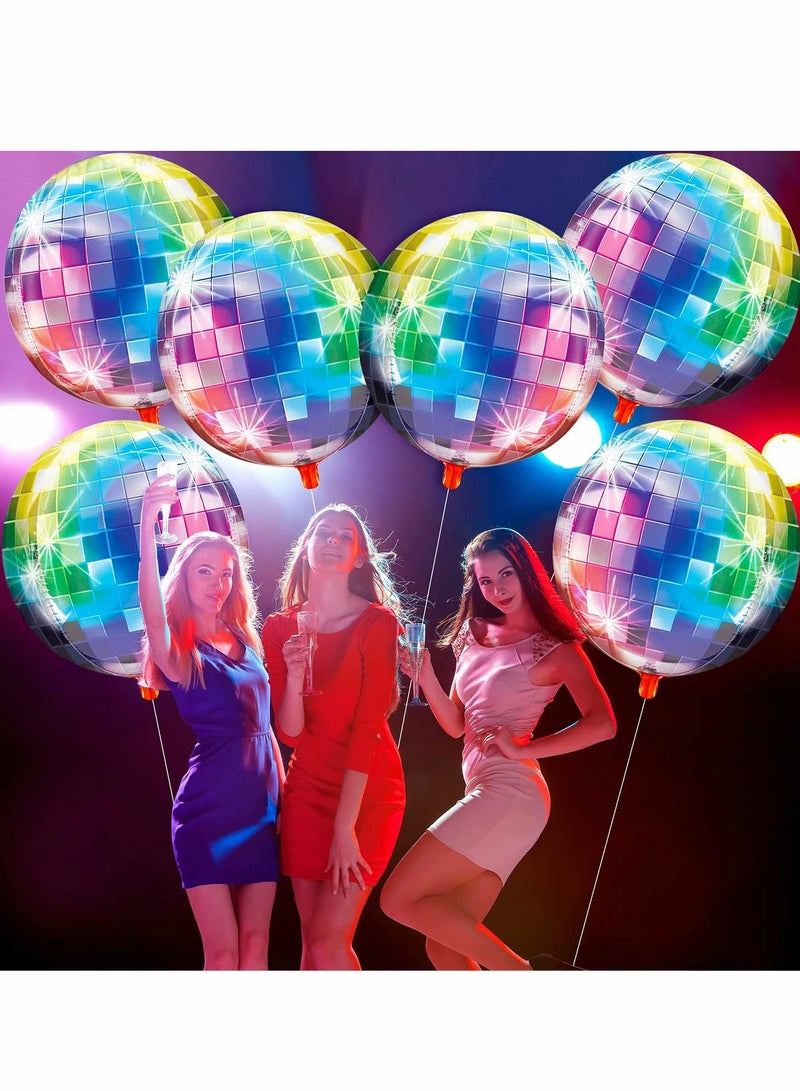 Excefore Mirror Balloons, 6 Pcs Disco Metallic Balloons for 70s Party Decorations - Image 3