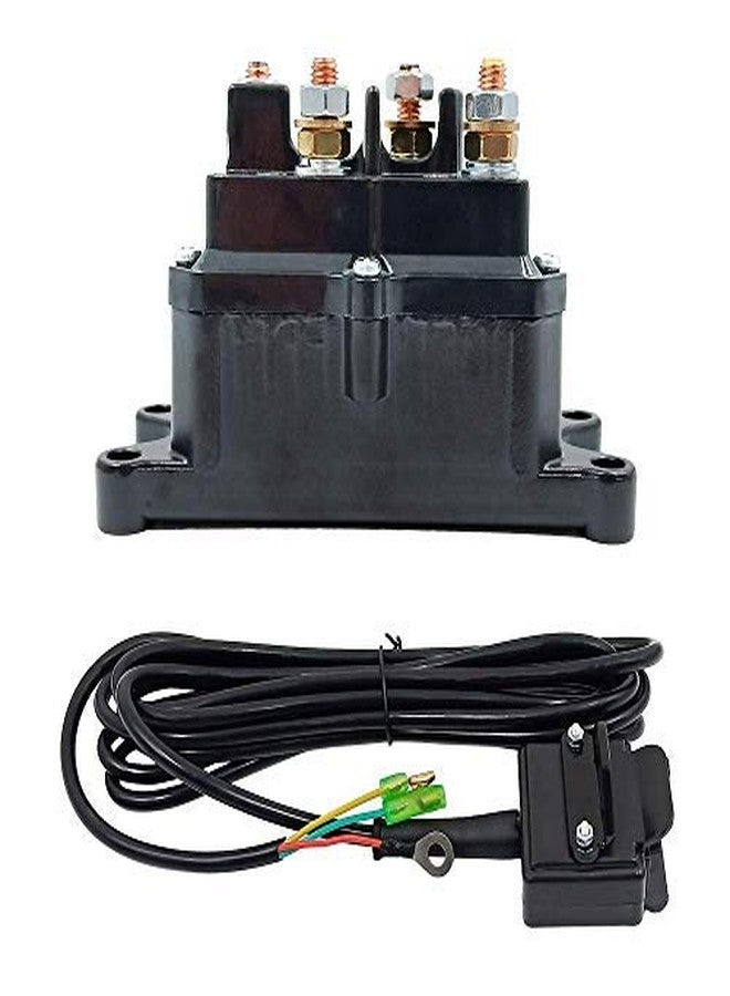 Triumilynn 12V Solenoid Relay Contactor & Winch Rocker Thumb Switch Combo for ATV UTV Kit - Image 2