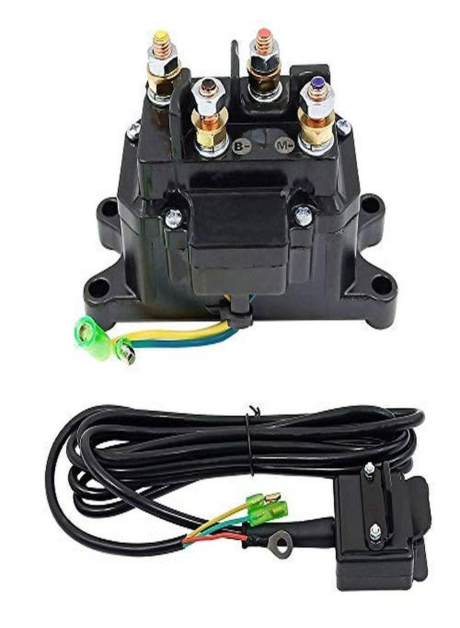 Triumilynn 12V Solenoid Relay Contactor & Winch Rocker Thumb Switch Combo for ATV UTV Kit - Image 3