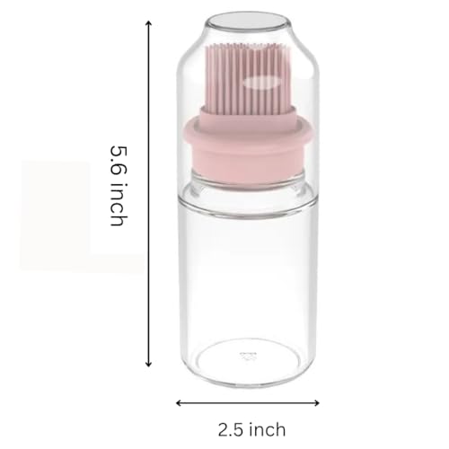 TASMAX oil dispenser with brush oil brush for cooking silicone oil brush for kitchen use oil kitchen accessories items for home spreader for dosa pan oiling brush Baking, BBQ, Marinating(Glass) - Image 2