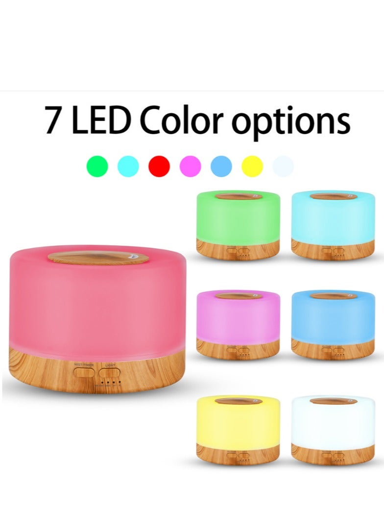 500 مللي الهواء المرطب ، الناشر ، بالموجات فوق الصوتية الضروري النفط رذاذ المرطب ، سبعة ألوان - Image 4