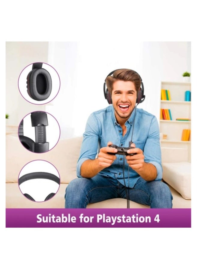 Haing Gaming Headset with Mic for Laptop Computer, Cellphone, PS4 - Image 3