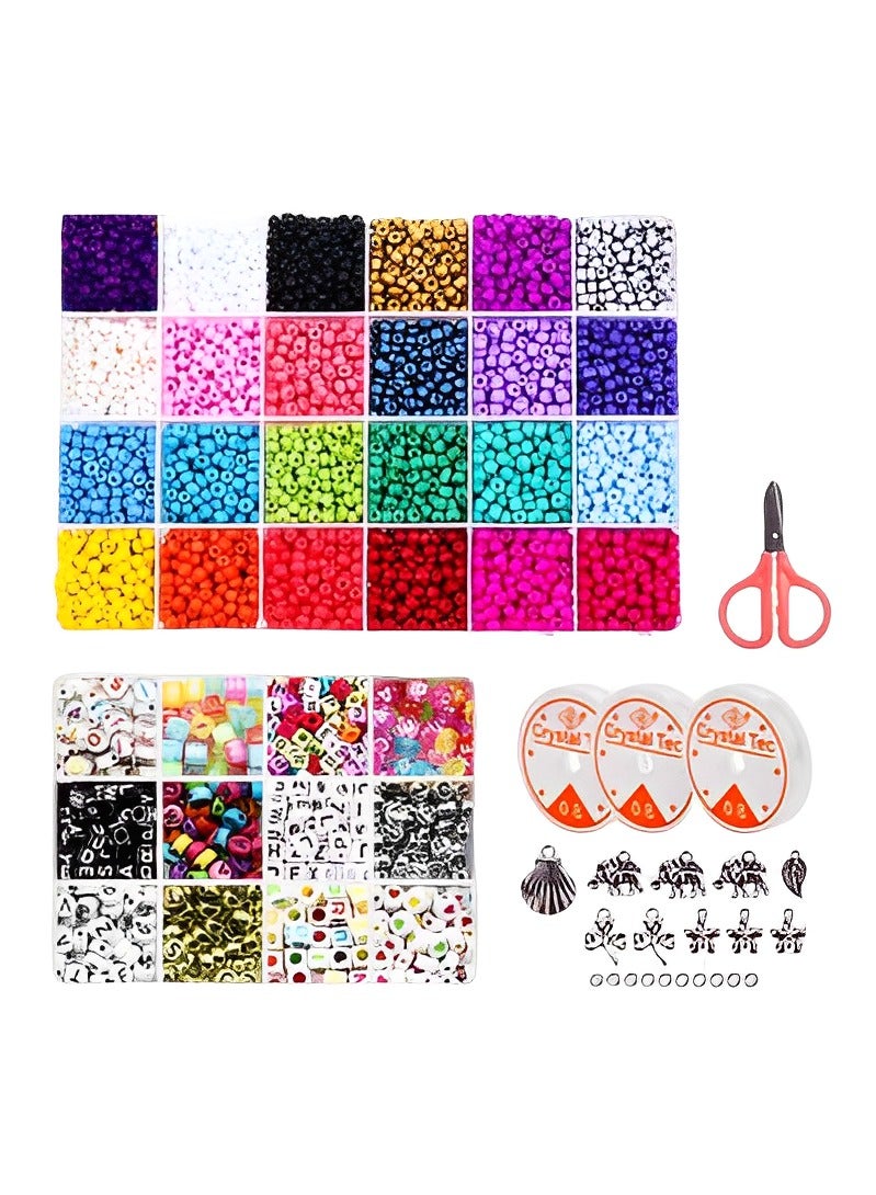 Letter Beads, Bracelet Making Kit, Alphabet Beads, Making for DIY Bracelets, Necklaces, Jewelry Kits - Image 1