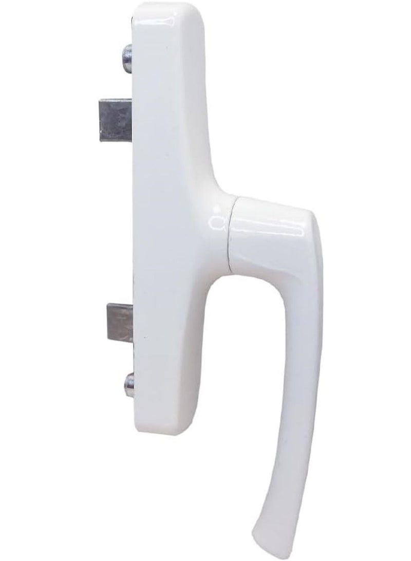 RACO Window Handle Universal Locking Mechanism Aluminum Window Door Handle Ideal for Home Office Interior and Exterior Use White  - Image 1