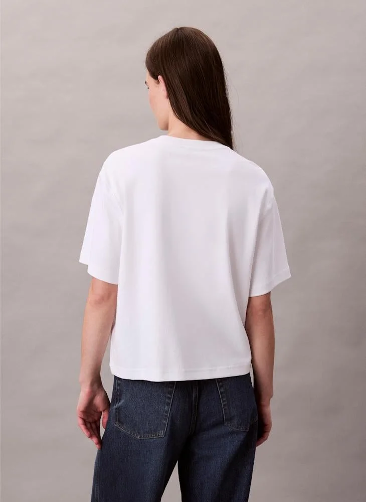 Calvin Klein Jeans  Logo Crew Neck T-Shirt for Women | Best Price UAE