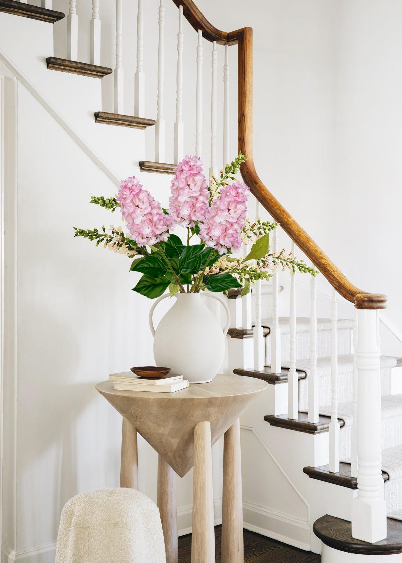 Arborus 3PCS Fake Flowers Hydrangea Artificial Flowers 28" Long Stem Pink Faux Flowers for Vase, Real Touch Silk Flowers DÃ©cor for Floral Arrangement Home Farmhouse Office Hotel Decoration - Image 4