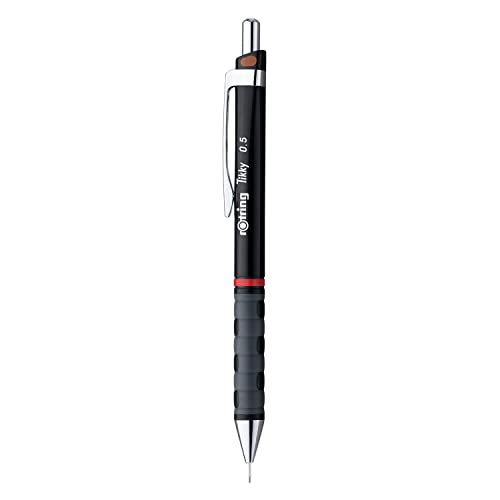 rOtring Tikky Mechanical Pencil Set HB 05 mm Black Barrel Includes 12 Leads and Eraser - Image 3