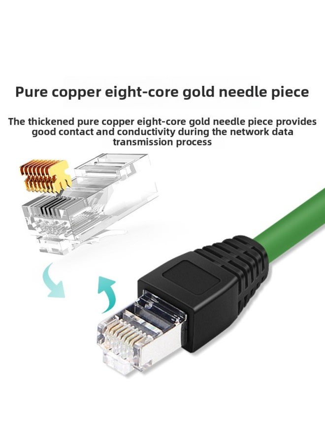 Generic M12 To RJ45 Coding Line 4 Pin Ethernet Industrial Grade Network Cable High Soft Drag Chain Sensor Cable Aviation Plug-Color:D-Core 4-core Male Elbow-RJ45-Line Length:5 M  - Image 4