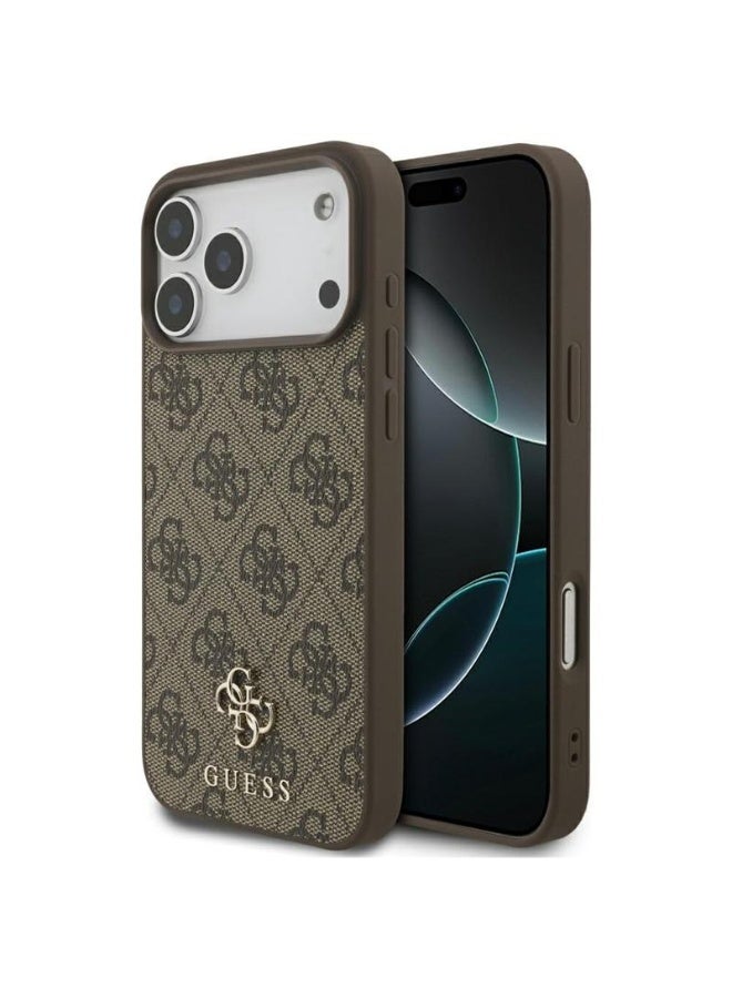 GUESS Guess 4G Small 4G and Classic MagSafe - Case for iPhone 17 Pro Max (brown) - Image 1