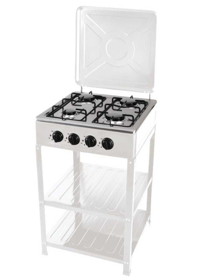 Built-in stove with 4 gas burners, 4 legs and 2 shelves This portable propane gas stove can handle multiple cooking operations at once. The flame can be adjusted using the propane flow control through the regulator or propane tank valve to achieve the highest flame.
