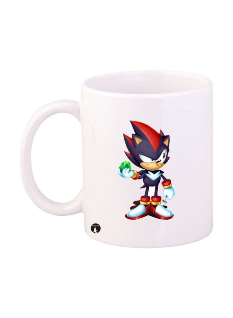 Sonic Video Game Printed Mug White/Red/Yellow